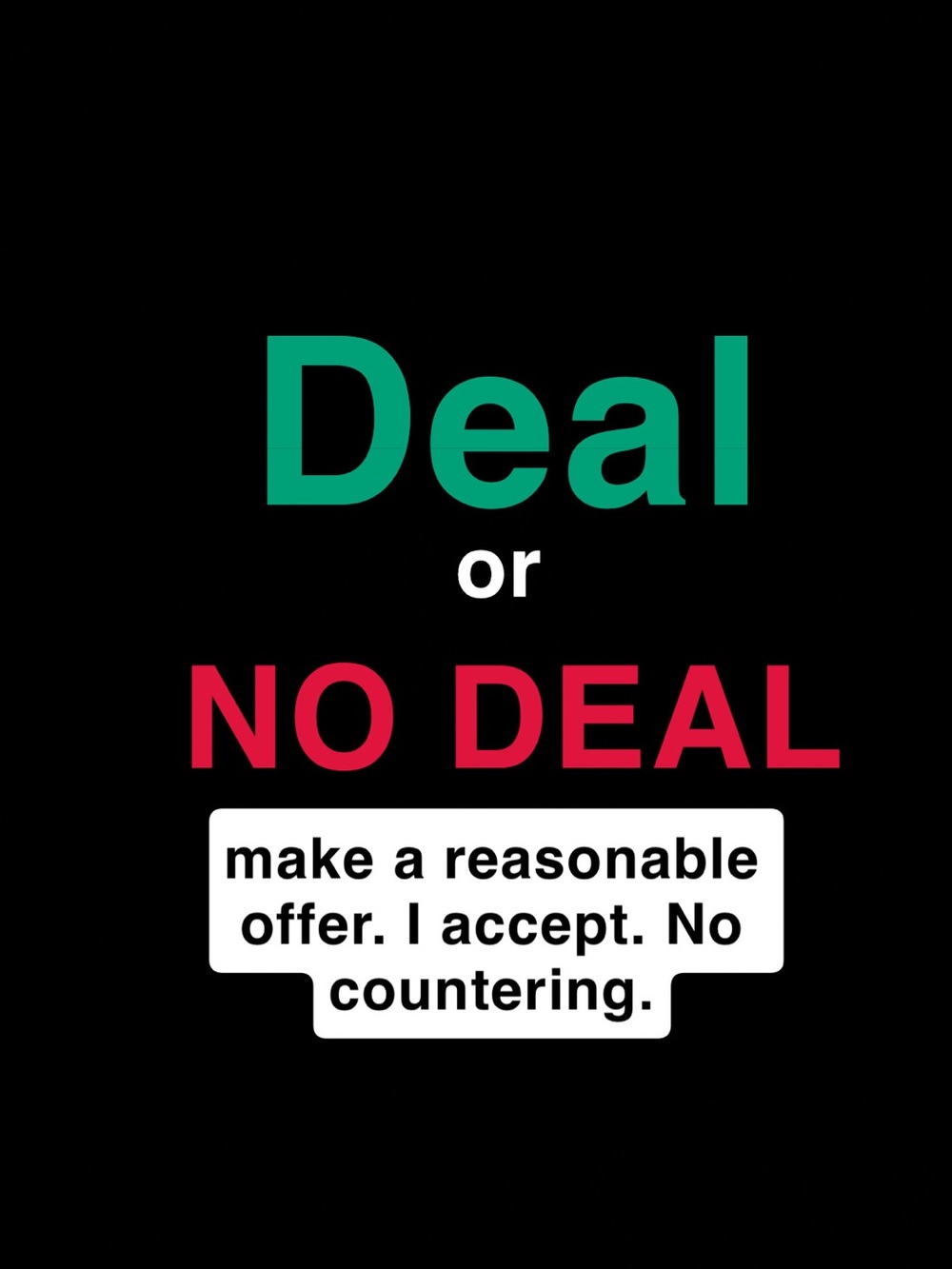 Deal or No Deal Graphic Phone Wallpaper - Black, Green, Red